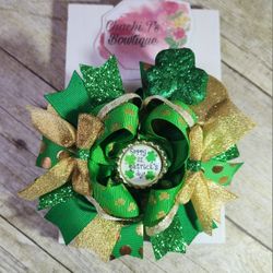 St Patrick's Day Boutique Bow 