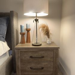 Nightstand Lamps Included. 
