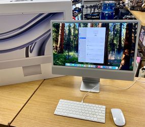 Apple iMac 24" 2023 M3 8GB 256GB Silver A2874 w/ Box Keyboard Mouse
