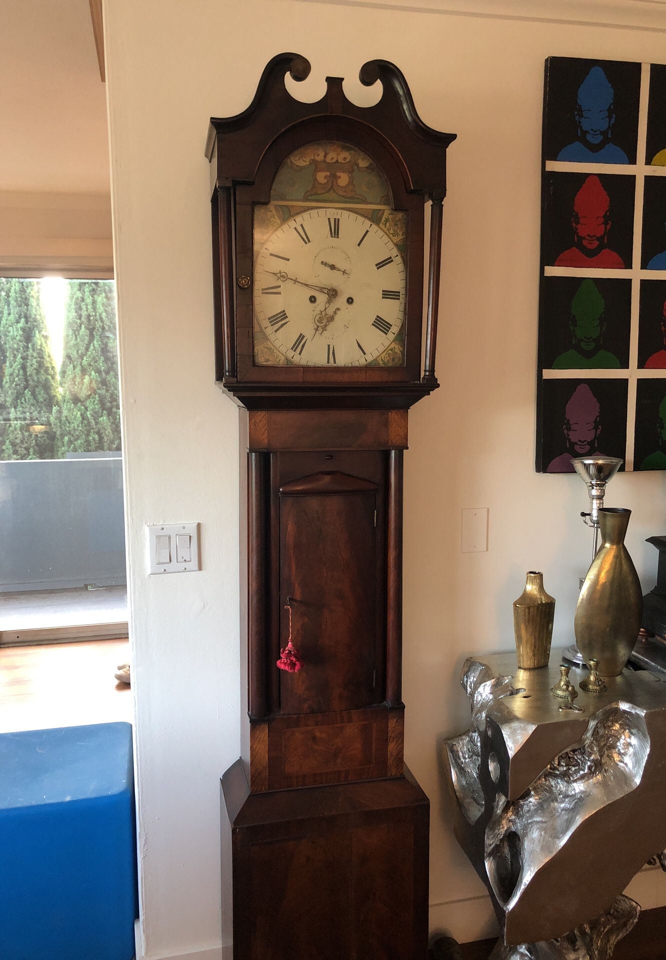 Antique Scottish Mahogany Grandfather Clock Circa 1810