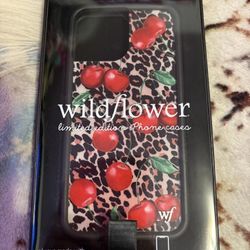 Wildflower Phone Case Leopard Print with Cherries