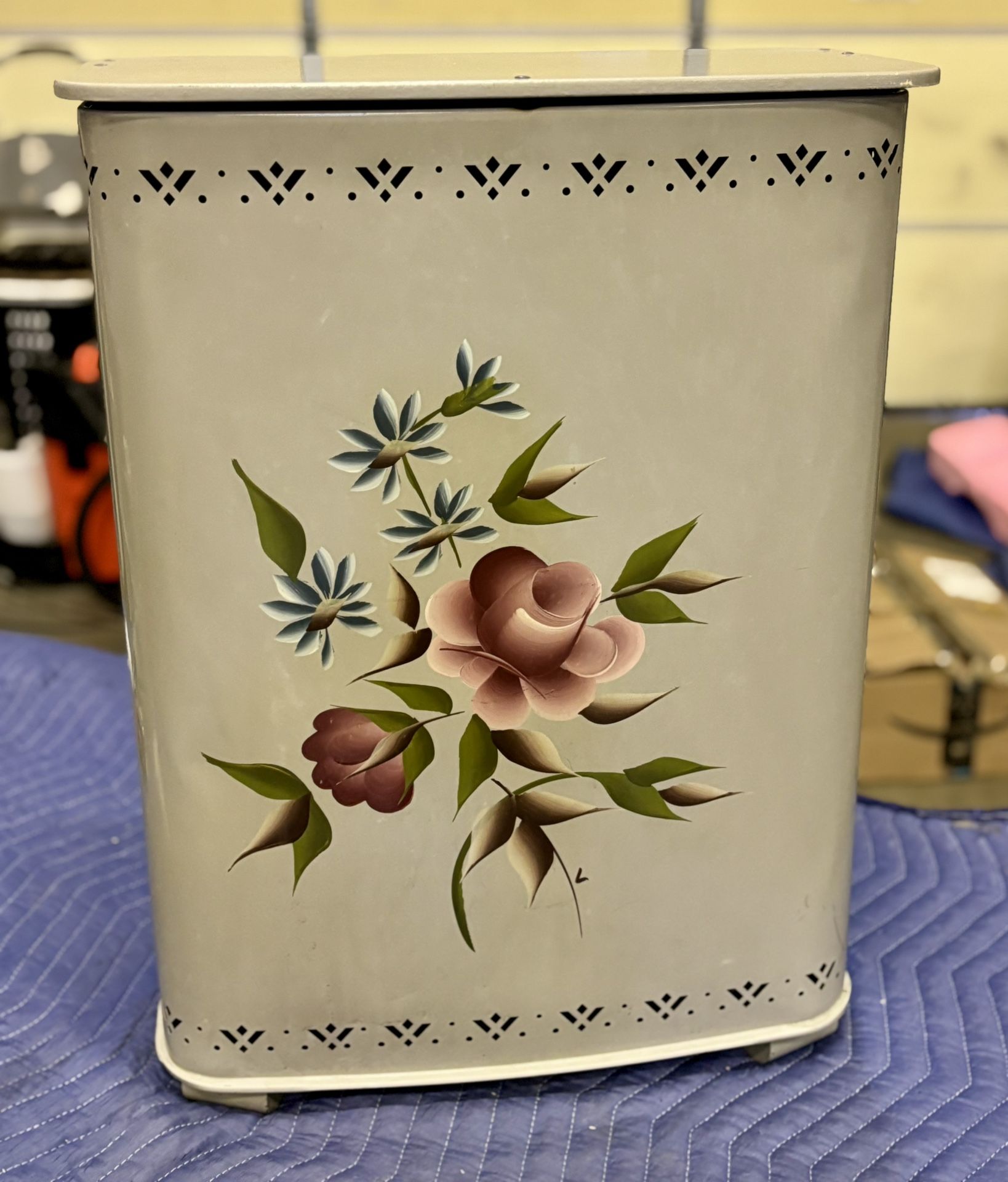 Vintage Detecto Scales Metal Clothes Hamper Mid Century Modern MCM Retro Deco