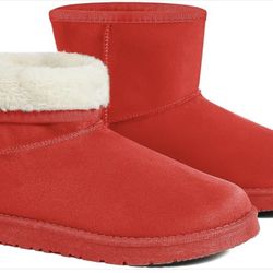 JOSINY Women's Snow Boots, Classic Fur Lined Ankle Bootie Warm Short Boots