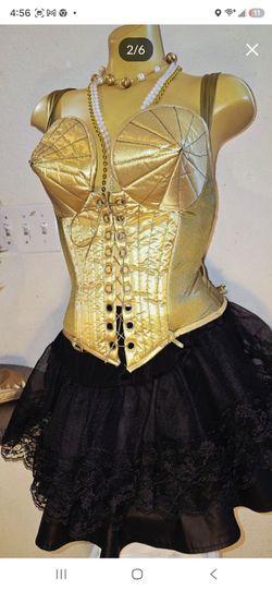 Madonna corset  lace tutu  boots & heels& purse xtra