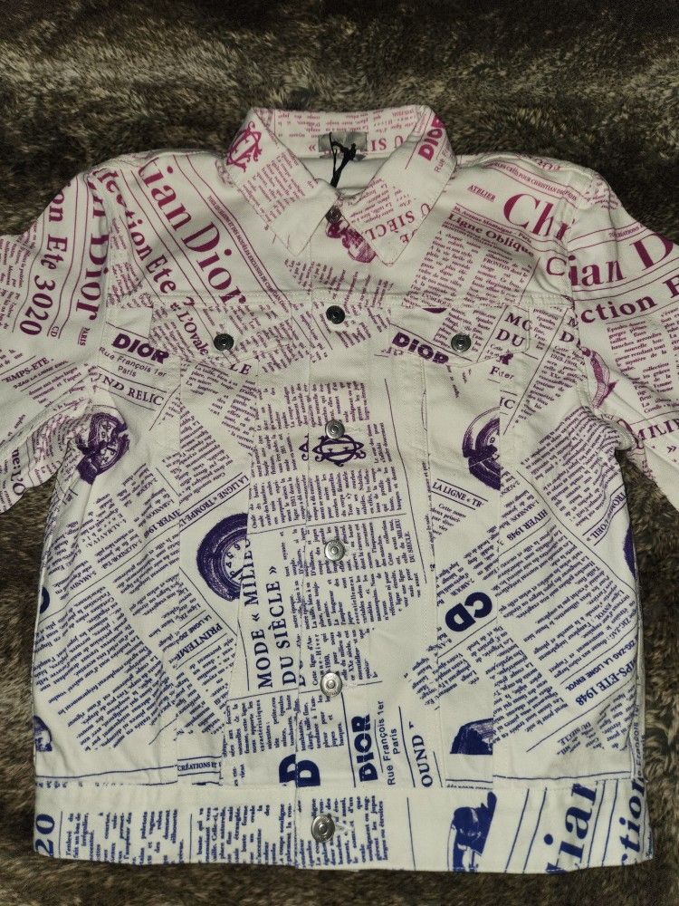 Dior X Daniel Arsham Newspaper Denim Jacket