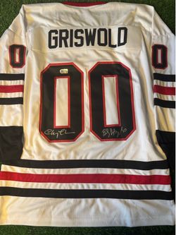Chevy Chase and Beverly D’Angelo Signed Clark Griswold Jersey - SWAU COA