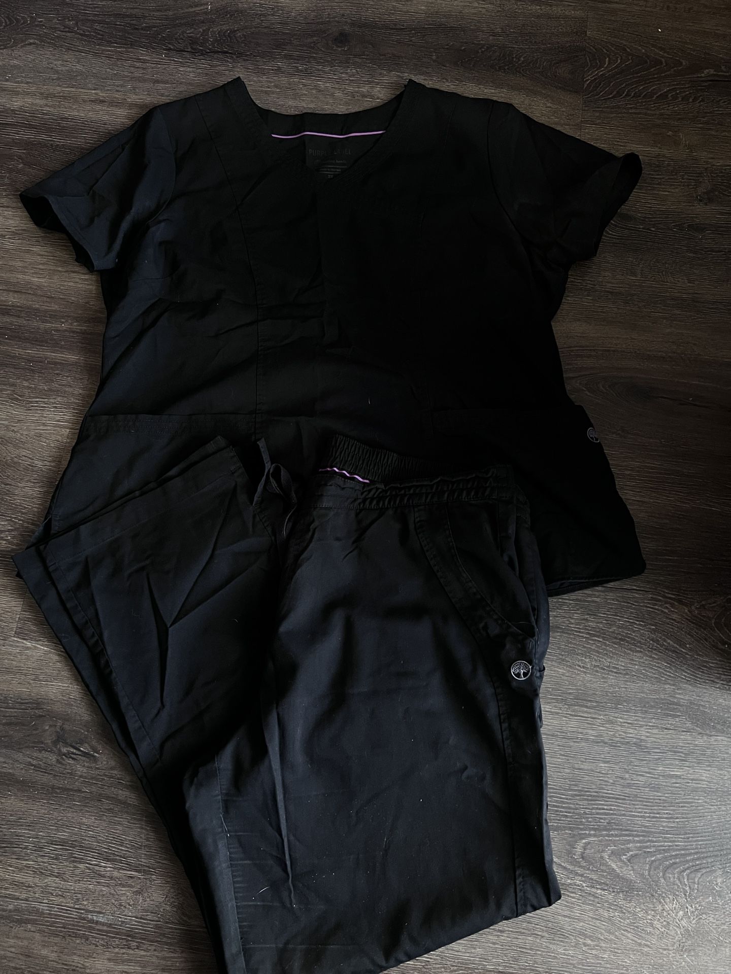 4 Pairs Of Black Stretchy Scrubs. Decent Condition. Perfect For Office Or Vet