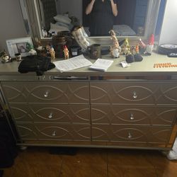 Dresser With Mirror And 2 Nighstands