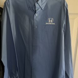 Honda Blue Button Up Shirt