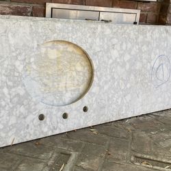 Marble Slab With Two Sink Cutouts 