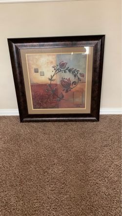 Wall decor/ cuadro con marco de madera