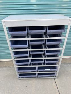 Storage bins shelf
