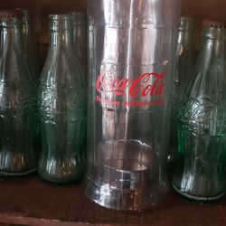 1992 Coca-Cola Glass Straw Dispenser 