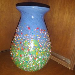 Mad Art Glass Studio Art Glass Vase Signed & Dated 1998