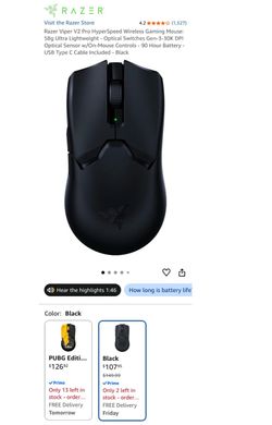 Razer Viper V2 Pro HyperSpeed Wireless Gaming Mouse