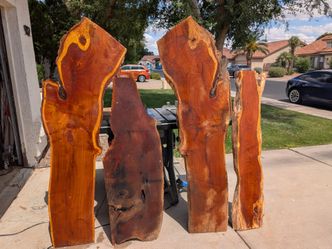 Live edge mesquite wood slabs