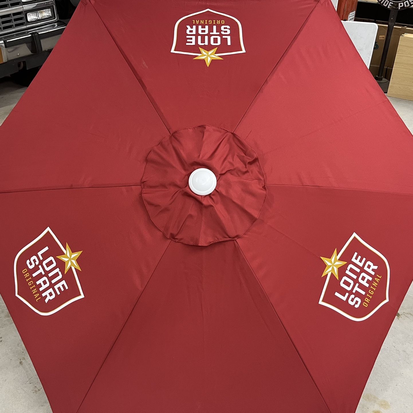 lone stare patio umbrella REE SOLDIER 13ft Double Sided with Solar Lights (Beige) Introducing the 10ft Umbrella Lone Star Beer Umbrella -