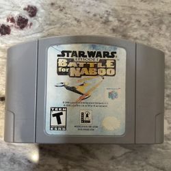 Star Wars Battle For Naboo Block Buster Cartdrige For Nintendo 64 N64