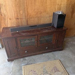 Free Items (entertainment Center, Vizio Sound Bar And Subwoofer, Manual Lawn Mower
