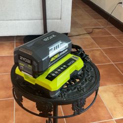 Ryobi 40 Volt  Charger With Battery 