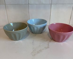 New Pier 1 - Three (3) Mini Ceramic Prep Bowls