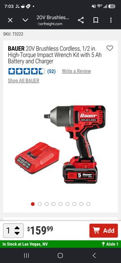 Bauer 1/2" Impact Driver Batt+Charger Combo