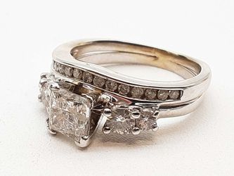 1.65 Cttw Diamonds 10k White Gold 5.2g Ring Size 5.25 Do0124llxzmia