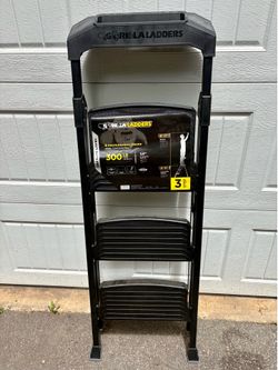 Brand New, Never Used: Gorilla Ladder 3-Step Pro Grade Steel Step Stool