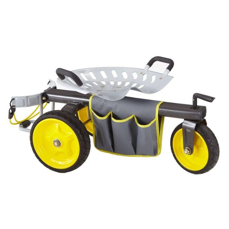Gorilla Carts Rolling Garden Seat For Gardening Or Car Repair