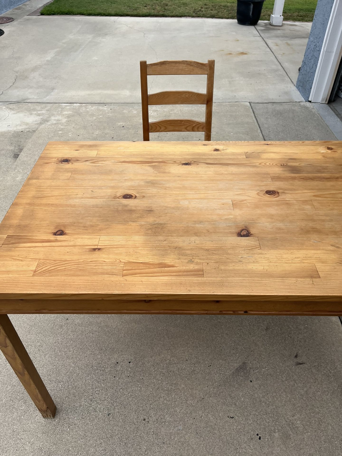 Small Wooden Table And Chair