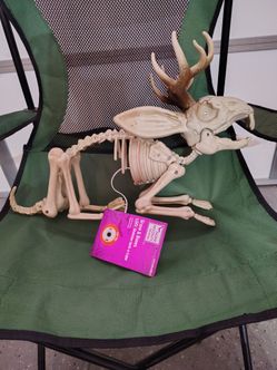 Halloween Grave & Bones Skeleton Jack a Lope w/ light up eyes