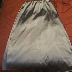 Gray Satin Skirt