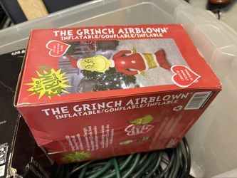 Two Christmas Airblown Inflatables - Grinch 4ft + Candy Sprinkles Tree 3.5ft - $30 for Both