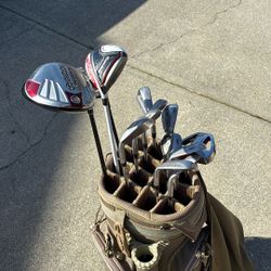 Full Set Of Clubs With Bag Titleist Taylormade Callaway