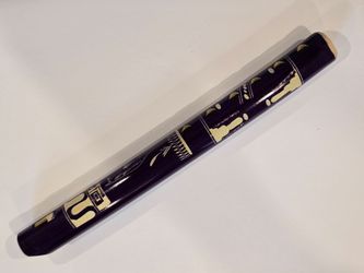 Peruvian Flute 10" Purple Natural Wood