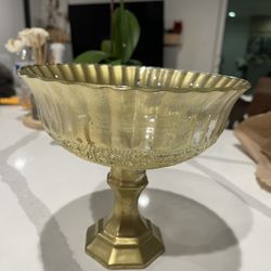 7" Gold Roman Style VASE Flower Bowl Centerpiece 