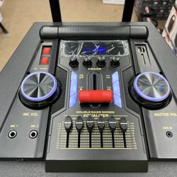 7000W Bluetooth Party Speaker w/  2x15” Woofers & Mics