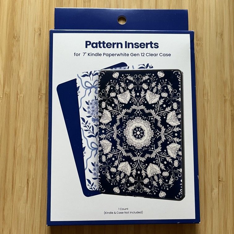Pattern Inserts for Kindle Paperwhite Gen 12 Clear Case
