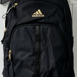 Adidas Black And Gold Backpack