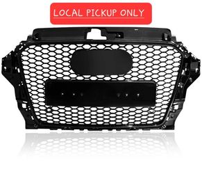 ➿️ 2014-2016 Audi A3 S3 Quattro 8V RS3 Style Front Bumper Grille Glossy Black (#2026)