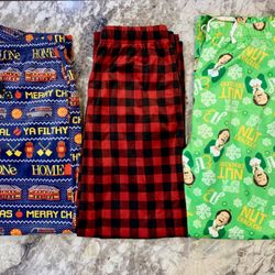 Men’s/Womens/Unisex Christmas Holiday Pajama Pants - all Size Large - Home Alone, Elf