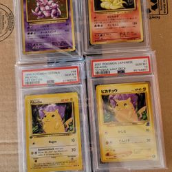 4 PSA 10 Foreign Pokemon Cards