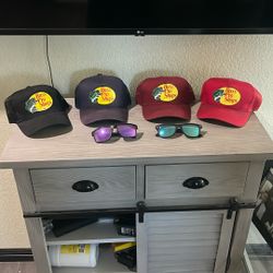 used hats and glasses
