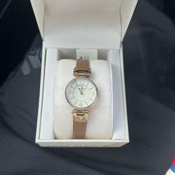Anne Klein Women's Brown Leather Strap Watch