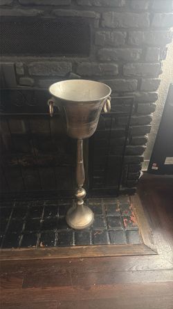 Silver metal champagne ice chest