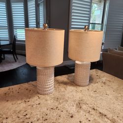 Brand new 18.25" Modern Accent Ceramic Table Lamp Set of 2