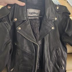 Leather Motorcycle JACKET WOMENS SIZE 10