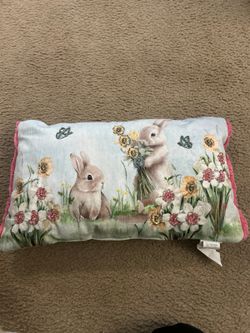 Amazing bunny flower pillow home decoration