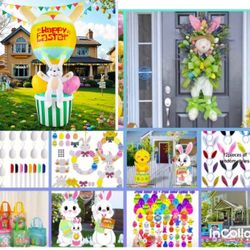 Large Easter Decor & Items Bundle Lot 