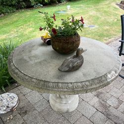 Concrete Decorative Table And Bench